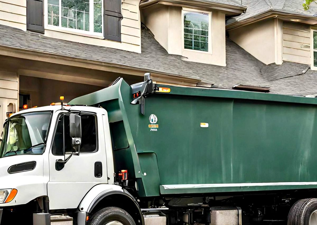 Pikes Peak Waste & Roll-Off Services heavy construction dumpster on job site in Colorado Springs