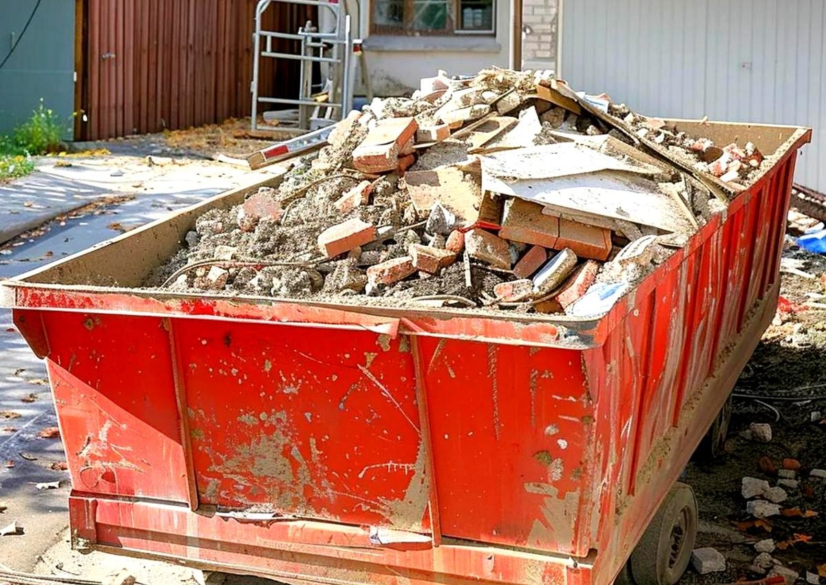 Golden Empire Waste & Roll-Off Services roll-off delivery truck and driver operating in Bakersfield
